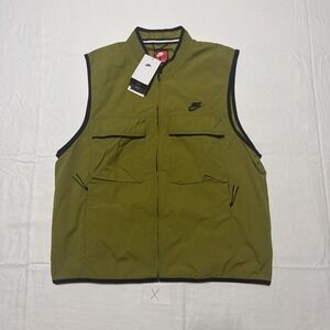 Nike Mens Full Zip Tech Woven Vest Size Large FZ0748-307 New With Tag